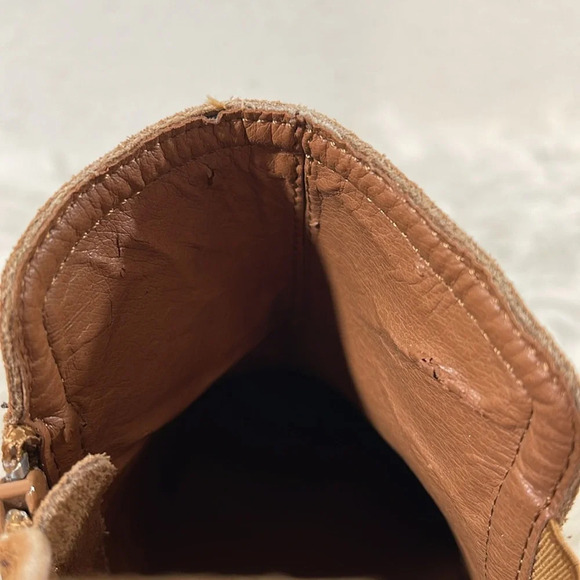 Steve Madden Ruebey Suede Light Brown Leather Booties Boots Heels Shoes Size 9.5 - Picture 11 of 14